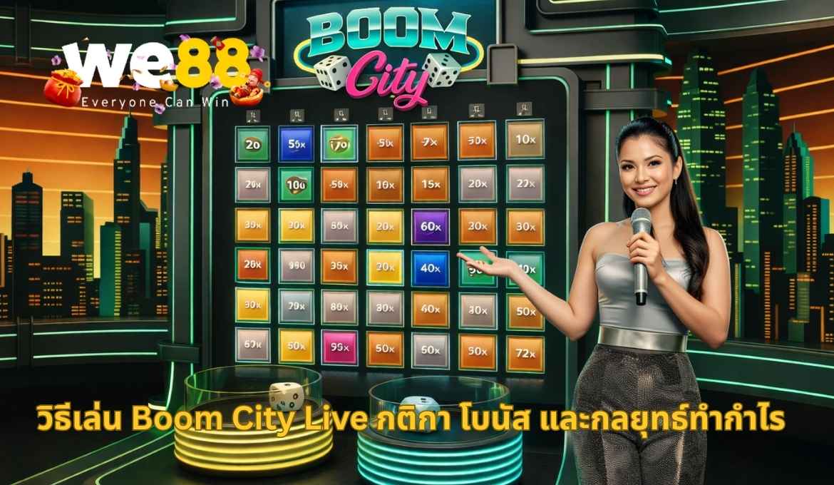 สอนเล่น Boom City Live เกมโชว์สุดมัน เล่นได้บน WE88
